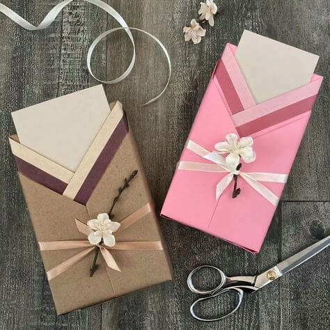 Kimono Gift Wrapping With Washi Tape