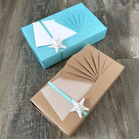 Seashell Themed Gift Wrapping