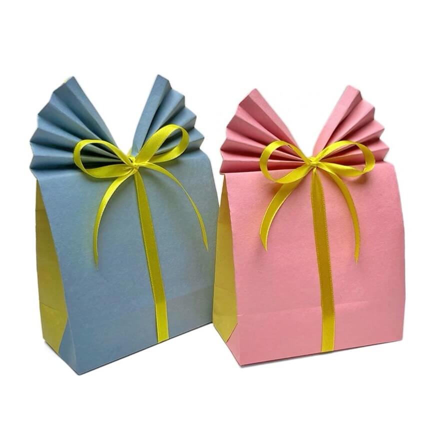 How To Make A Paper Gift Bag With Two Pieces Of Paper￼ - Gift Wrapping Love