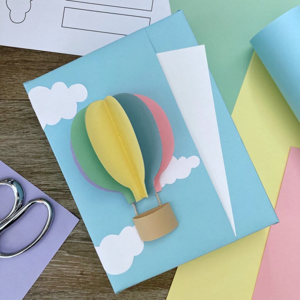 Hot Air Balloon Themed Gift Wrapping