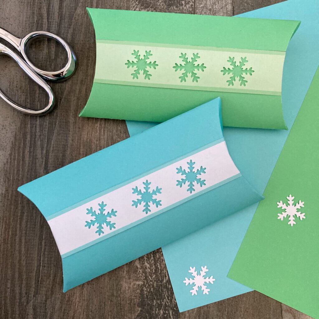 How To Make A Pillow Box (with Snowflake Cutouts!)