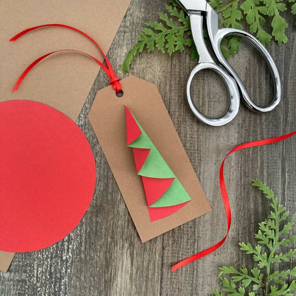 How To Make A Folded Christmas Tree (…and then turn it into a gift tag)