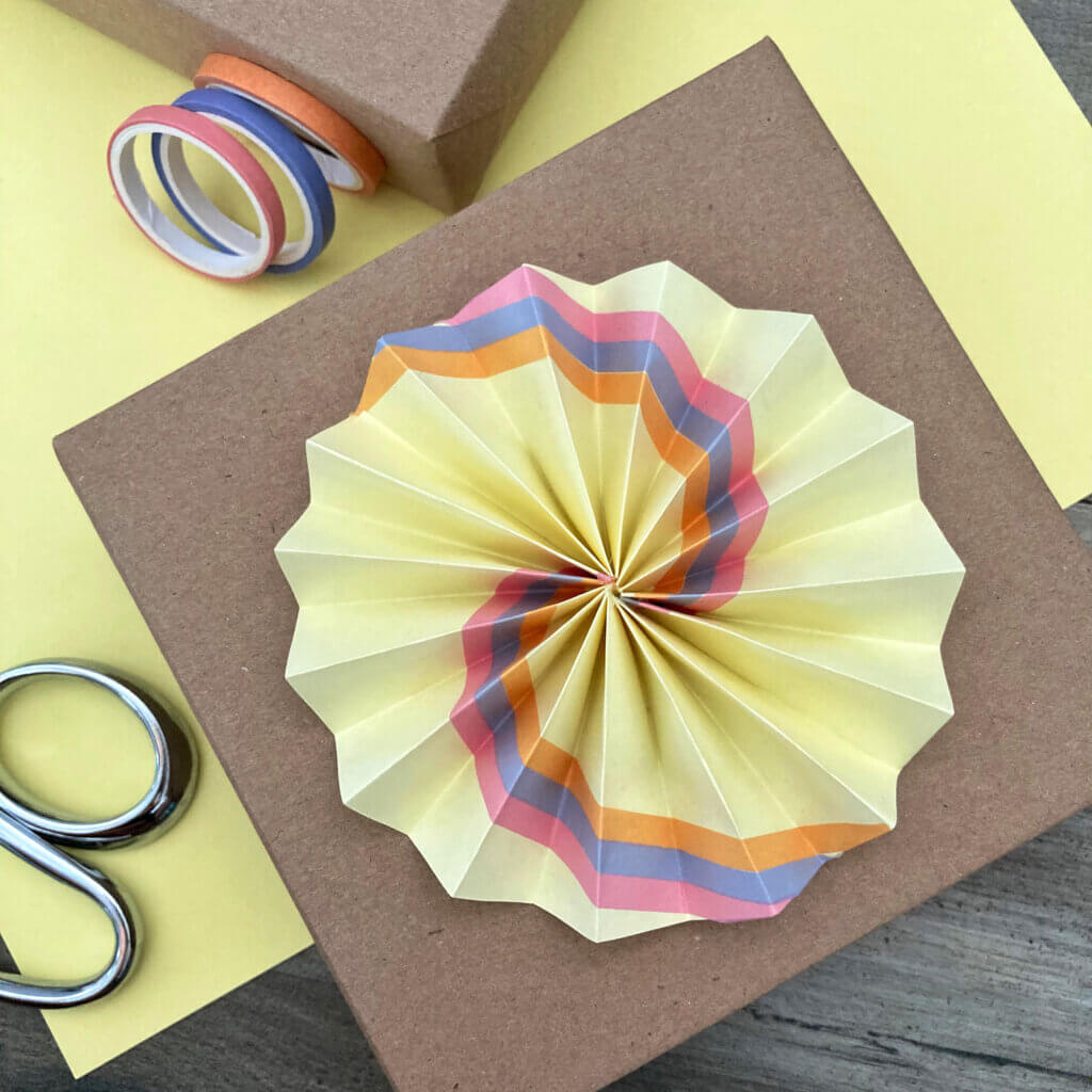 Washi Tape Rosette Gift Topper